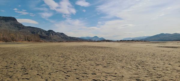 Scenic view of desert against sky