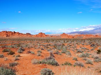 Scenic view of arid landscape against sky