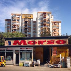 View of building against cloudy sky