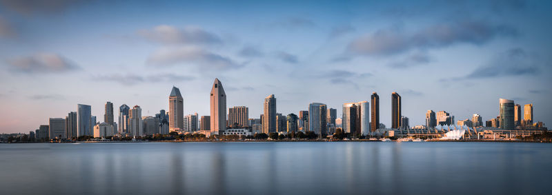 Downtown san diego california usa long exposure panorama.