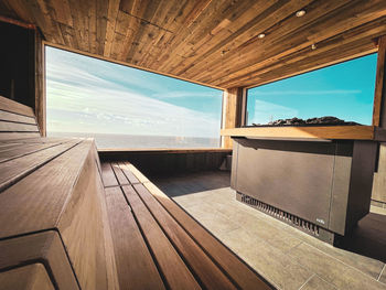 Sauna with panoramic view on the sea