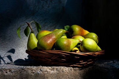 Close-up of fruits in basket