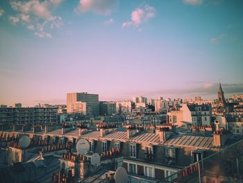 High angle shot of cityscape