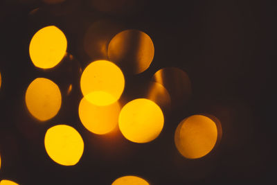 Defocused image of illuminated lights