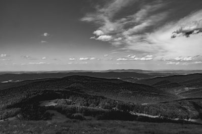 Scenic view of dramatic landscape against sky