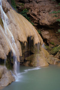 Scenic view of waterfall