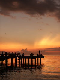 Beautiful photo of the pier in the afternoon with a beautiful sunset