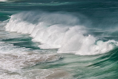 Waves rushing towards shore