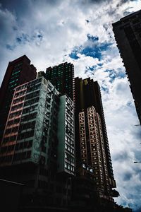 Low angle view of buildings against sky