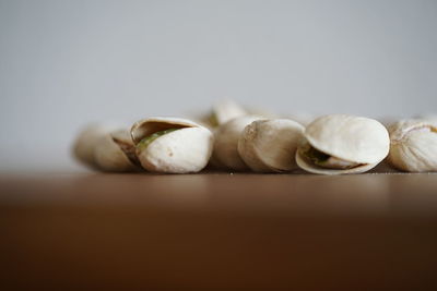 Close-up of garlic on table