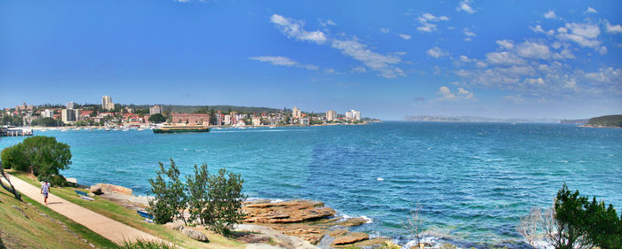 View of sea at harbor