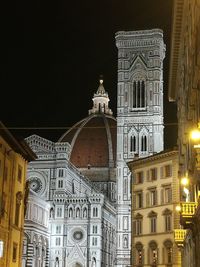 View of cathedral at night