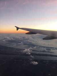 Aerial view of sunset