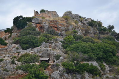 Scenic view of historic building against cloudy sky