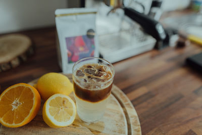 Close-up of drink on table