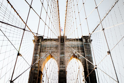 Low angle view of brooklyn bridge