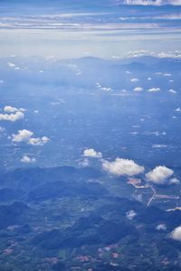 Aerial view of clouds over landscape