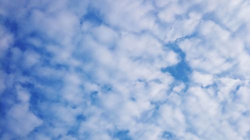 Low angle view of clouds in sky