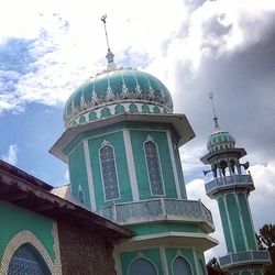 Low angle view of built structure against sky