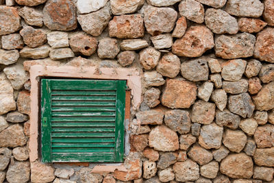 Close-up of stone wall