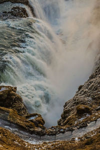 Scenic view of waterfall