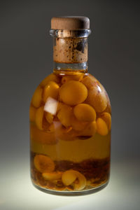 Close-up of juice in glass on table