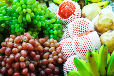 Full frame shot of fruits for sale in market