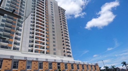 Low angle view of buildings against sky