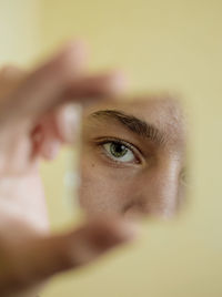 Close-up portrait of young man