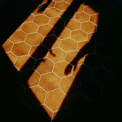 Close-up of grid structure