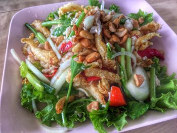 Close-up of salad in plate