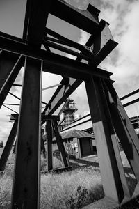 Low angle view of built structure against sky