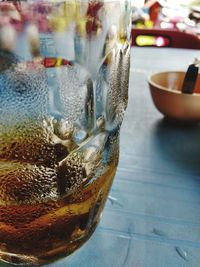 Close-up of drink on table