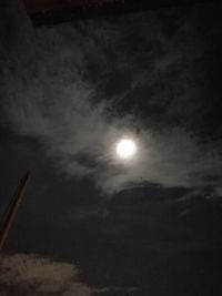 Low angle view of moon in sky