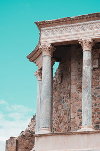 Low angle view of old ruins