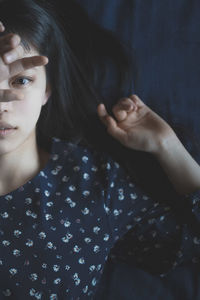 Portrait of woman looking away