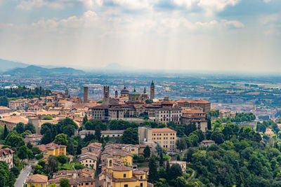 High angle view of cityscape