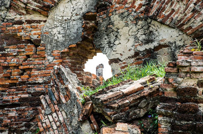 Weathered wall of old building