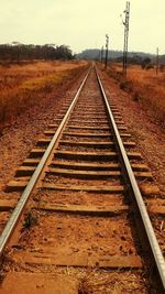 Surface level of railroad tracks