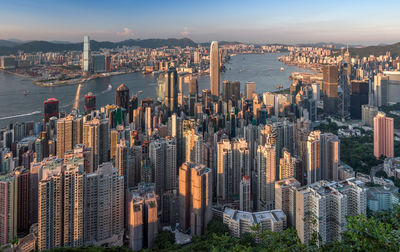 Aerial view of buildings in city