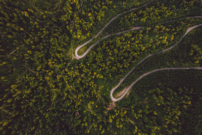 High angle view of road