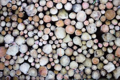 Full frame shot of logs