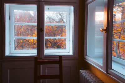 Glass window of house