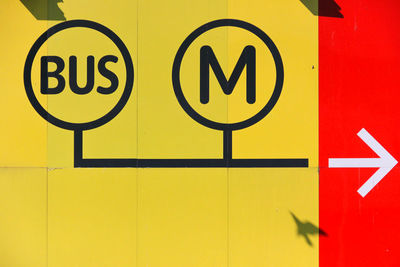 Close-up of road sign