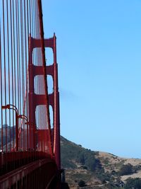 View of bridge against clear sky