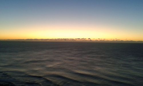 View of calm sea at sunset