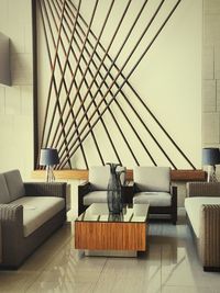 View of sofa at home