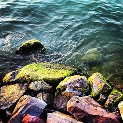 Rocks in water