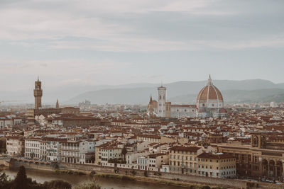 Aerial view of buildings in city