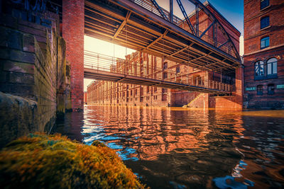 Bridge over river in city